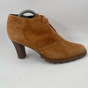 Mossimo Women’s Persimmon Color Lace-Up Faux Suede Ankle Boots Booties-Size 9.5